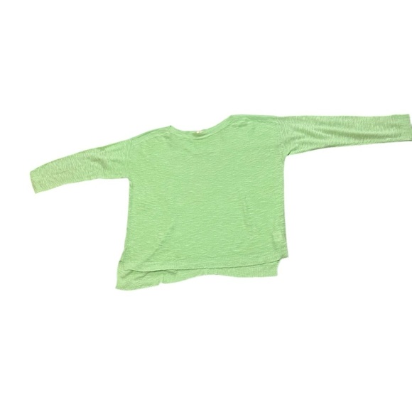 EILEEN FISHER Size L Organic Linen Blend Mint Green Pullover Light Knit Sweater - Picture 10 of 10